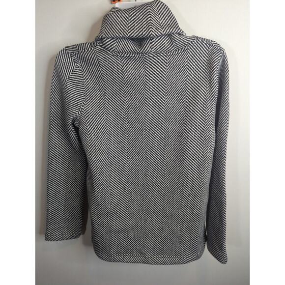 J. Crew Factory Turtleneck Knit Sweater Black White Cozy Casual Women's XS - Picture 4 of 7